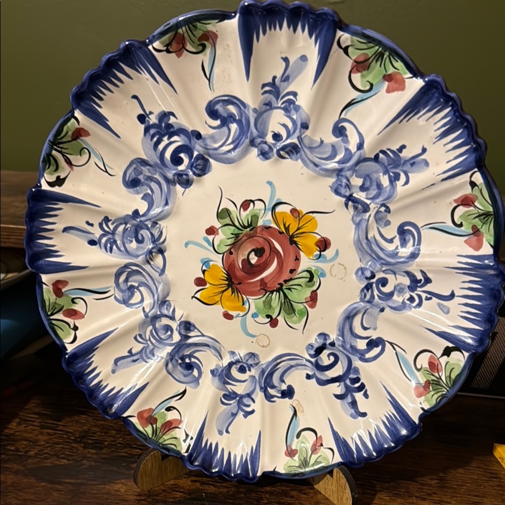 Vintage Vestal Handpainted Portugal Porta Plate